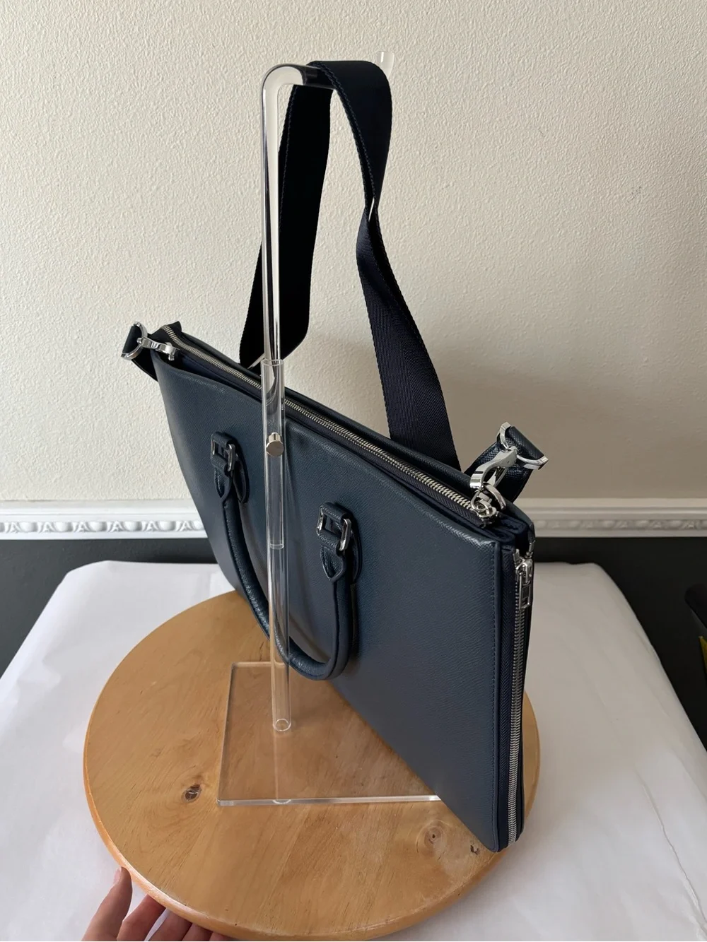 NWT Maverick & Co. Limitless Voyage Navy Blue Laptop Briefcase Crossbody Bag